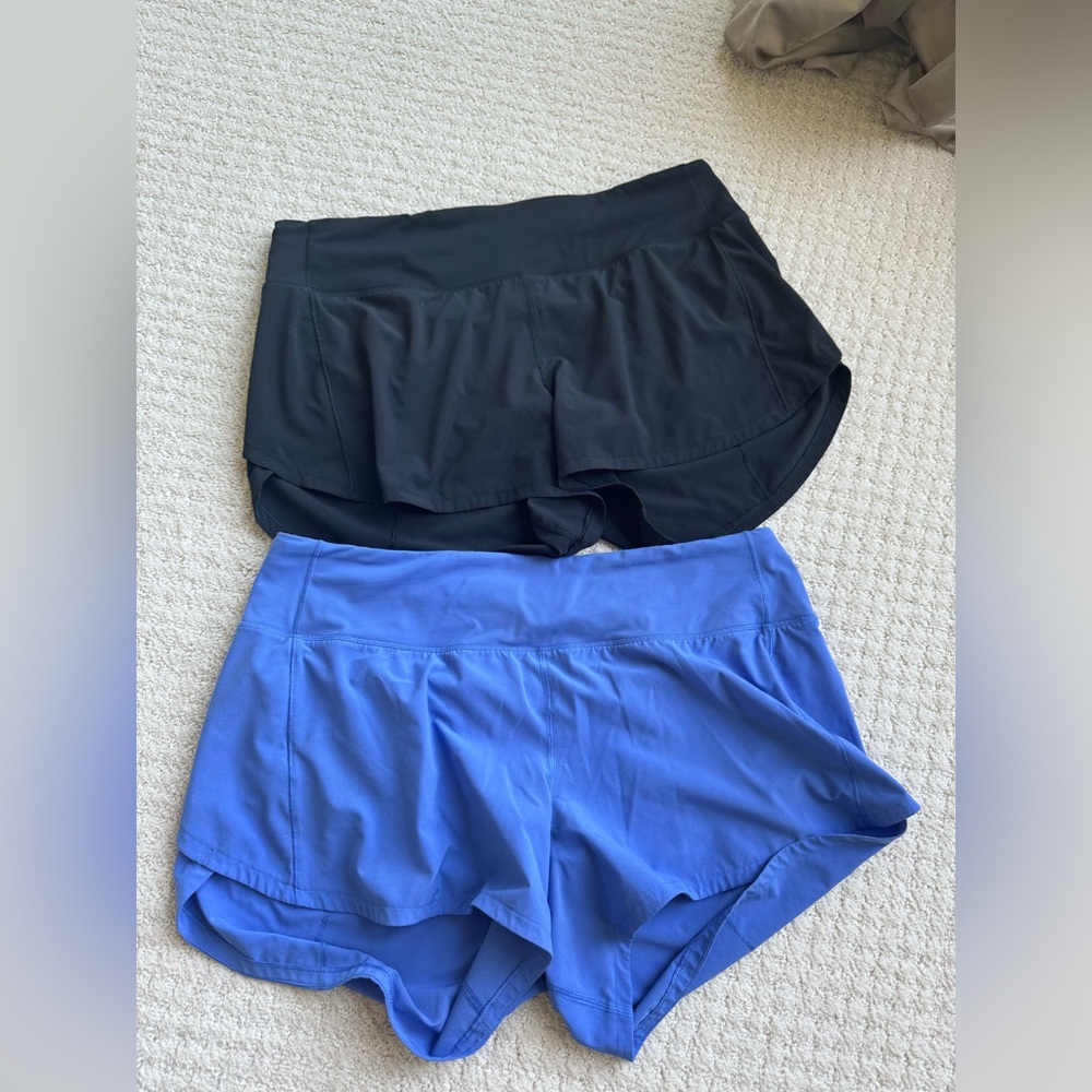 2 pair of Size 10 Lululemon Speed up short